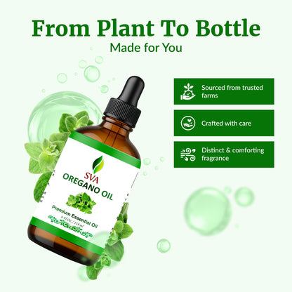 SVA Oregano Essential Oil 4 oz – 100% Natural | Diffuser, Hair & Skin Care