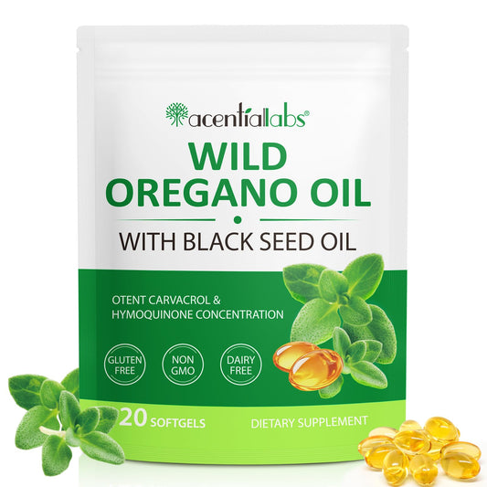 Oregano Oil Softgels Organic with Black Seed Oil 200mg – 120 Count | Non-GMO, Dairy Free, Gluten Free BritishVita | Premium UK Vitamins & Wellness Supplements