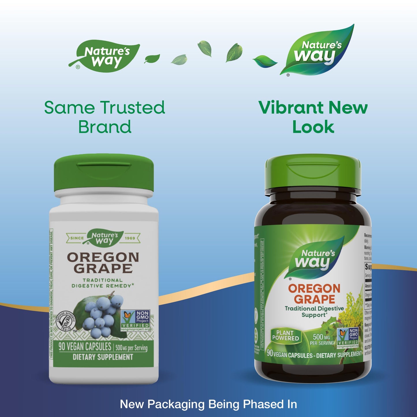 Nature's Way Oregon Grape - Traditional Digestive Support Supplement, 500 mg per Serving | 90 Vegan Capsules
