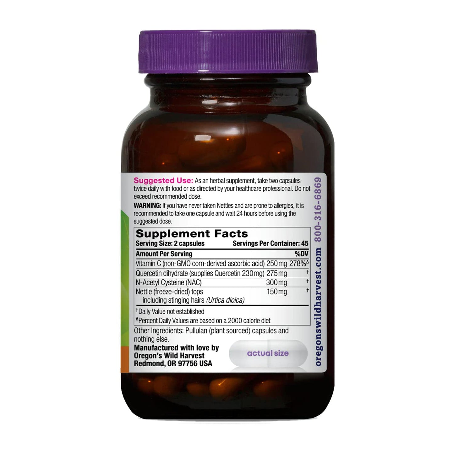 Oregon's Wild Harvest Aller-Aid with Quercetin - 90 Count