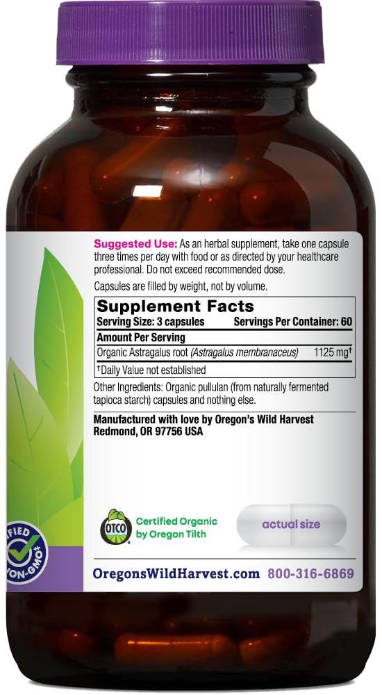 Oregon's Wild Harvest Organic Ashwagandha Non-GMO - 180-Count Capsules