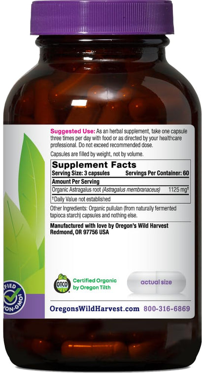 Oregon's Wild Harvest Organic Ashwagandha Non-GMO - 180-Count Capsules