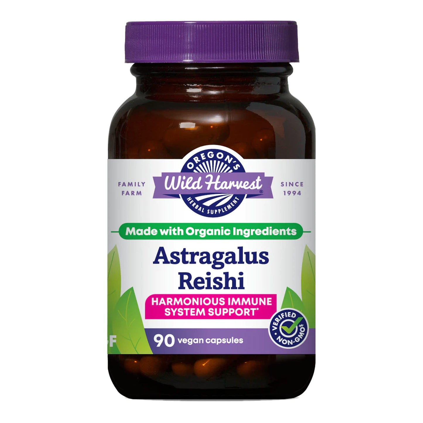 Astragalus Reishi Organic Herbal Supplement 90 Count | Oregon's Wild Harvest