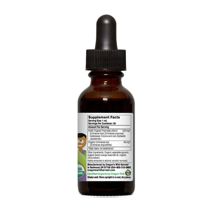 Oregon's Wild Harvest Children's Echinacea Goldenseal Orange Organic Herbal Supplement - 1 fl oz