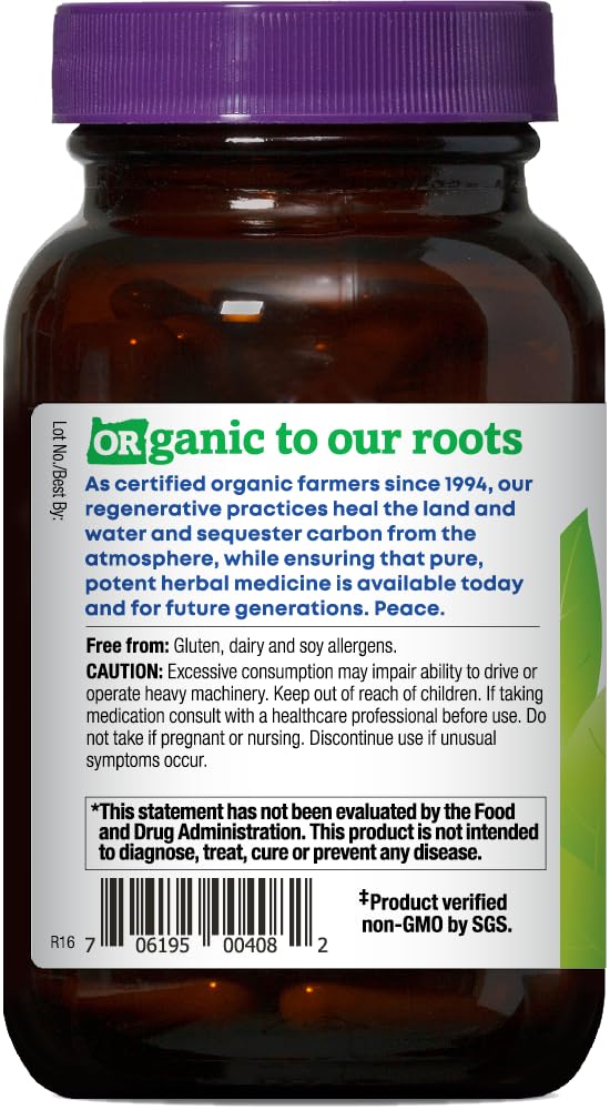 Oregon's Wild Harvest Muscle Relax Organic Vegan Capsules – Valerian, Hops & Skullcap (90 Count)