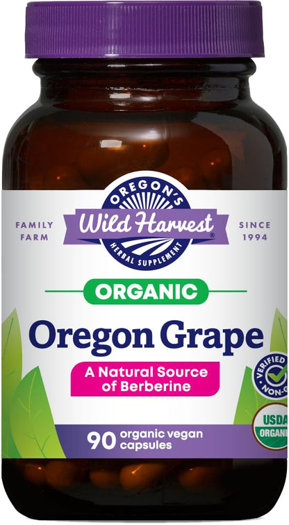 Organic Oregon Grape Berberine Supplement 1140 mg – 90 Count | Oregon's Wild Harvest