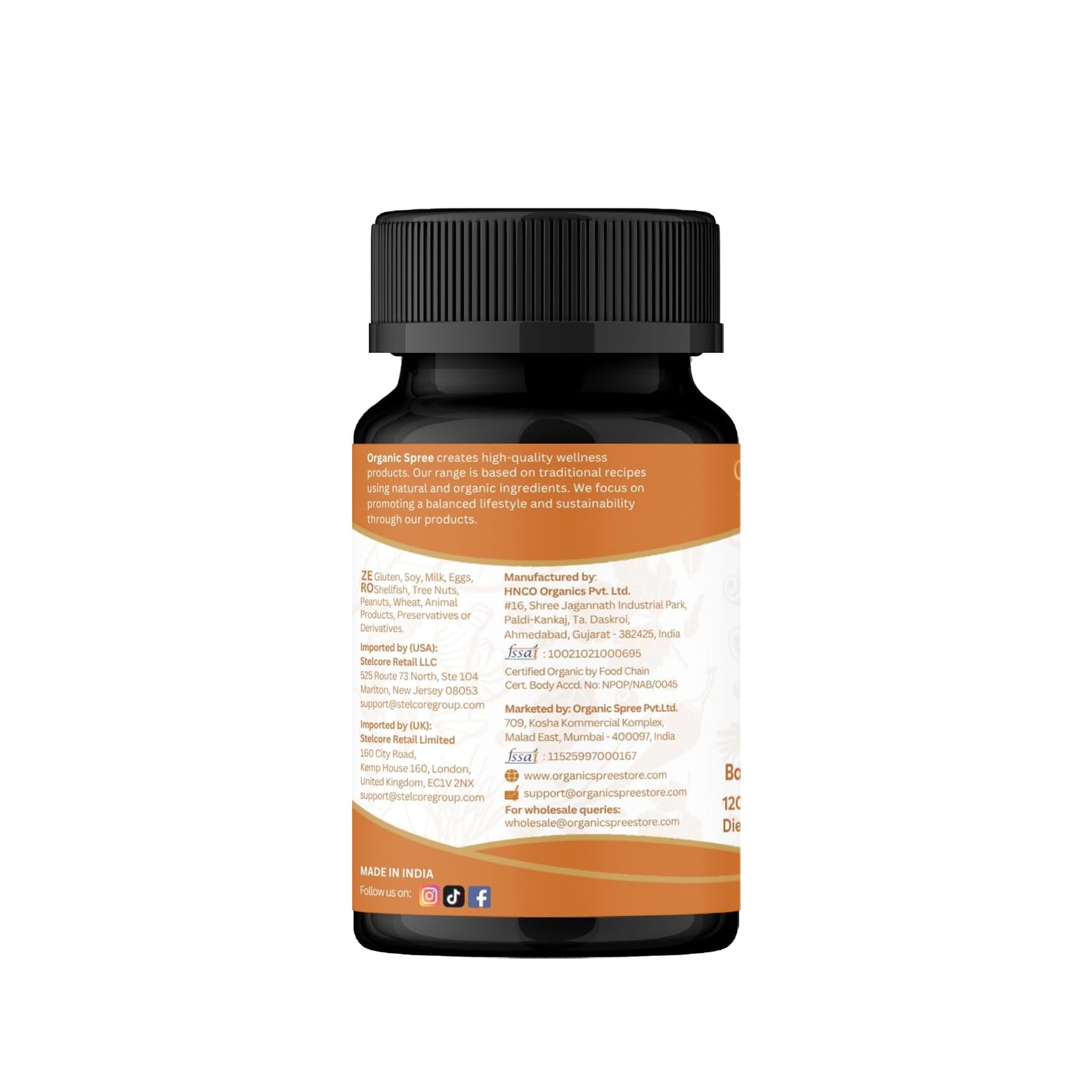 ORGANIC SPREE Brahmi 120 Tablets – USDA Organic Bacopa Monnieri for Focus, Calm & Memory | Herbal Nootropic