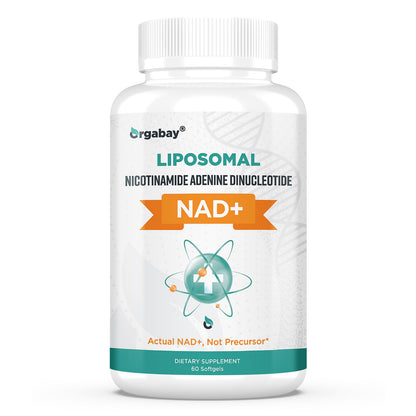 Orgabay Liposomal NAD+ Supplement 500 mg, High Absorption, Boost NAD+ with TMG 250 mg, Actual NAD Plus More Efficient Than Nicotinamide Riboside, Support Cellular Energy, Healthy Aging | 60 Softgels