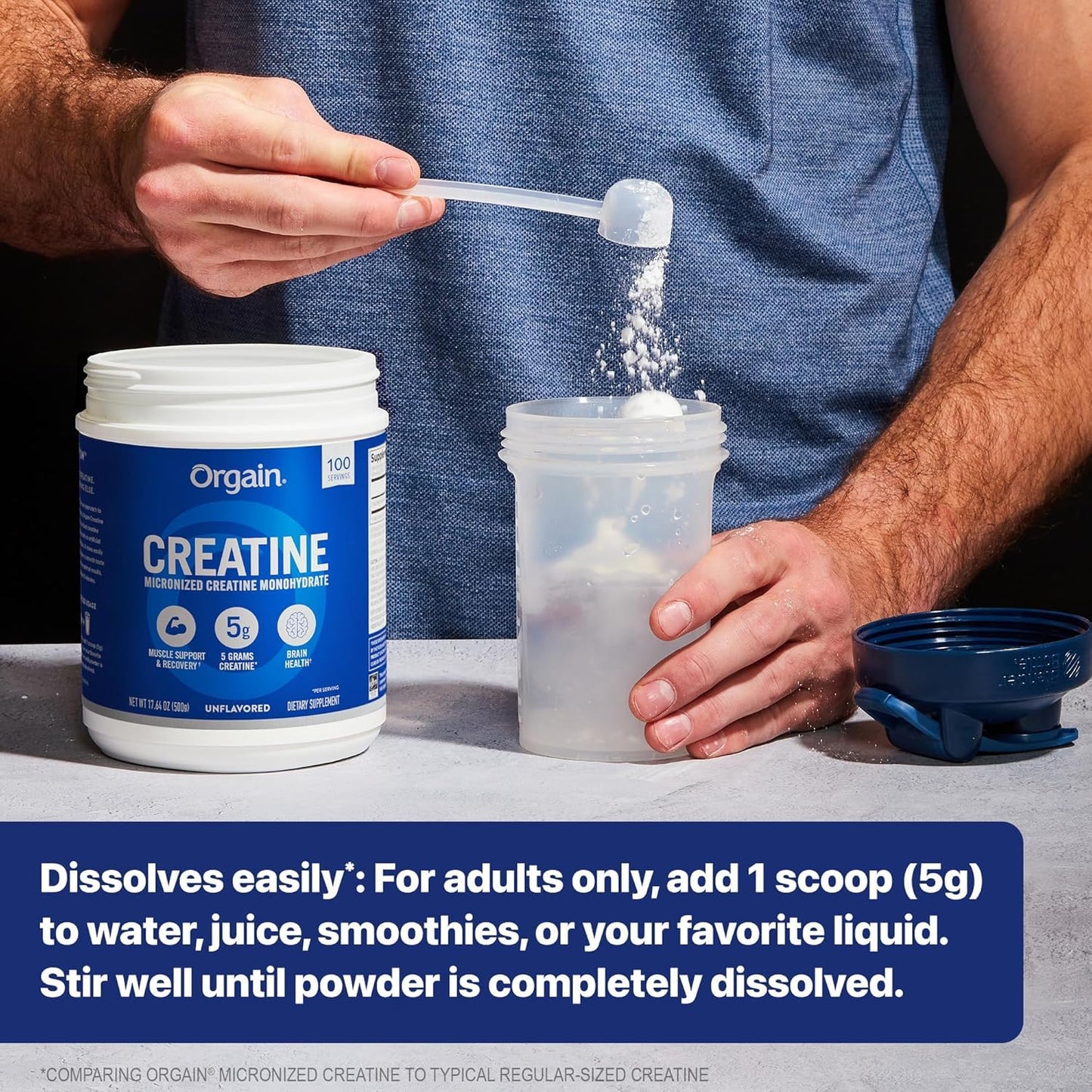 Orgain 5g Micronized Creatine Monohydrate - Unflavored, 1.48 lbs