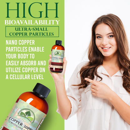 Organa Pure Crystalline Liquid Copper Supplement – 30 PPM, High Absorption