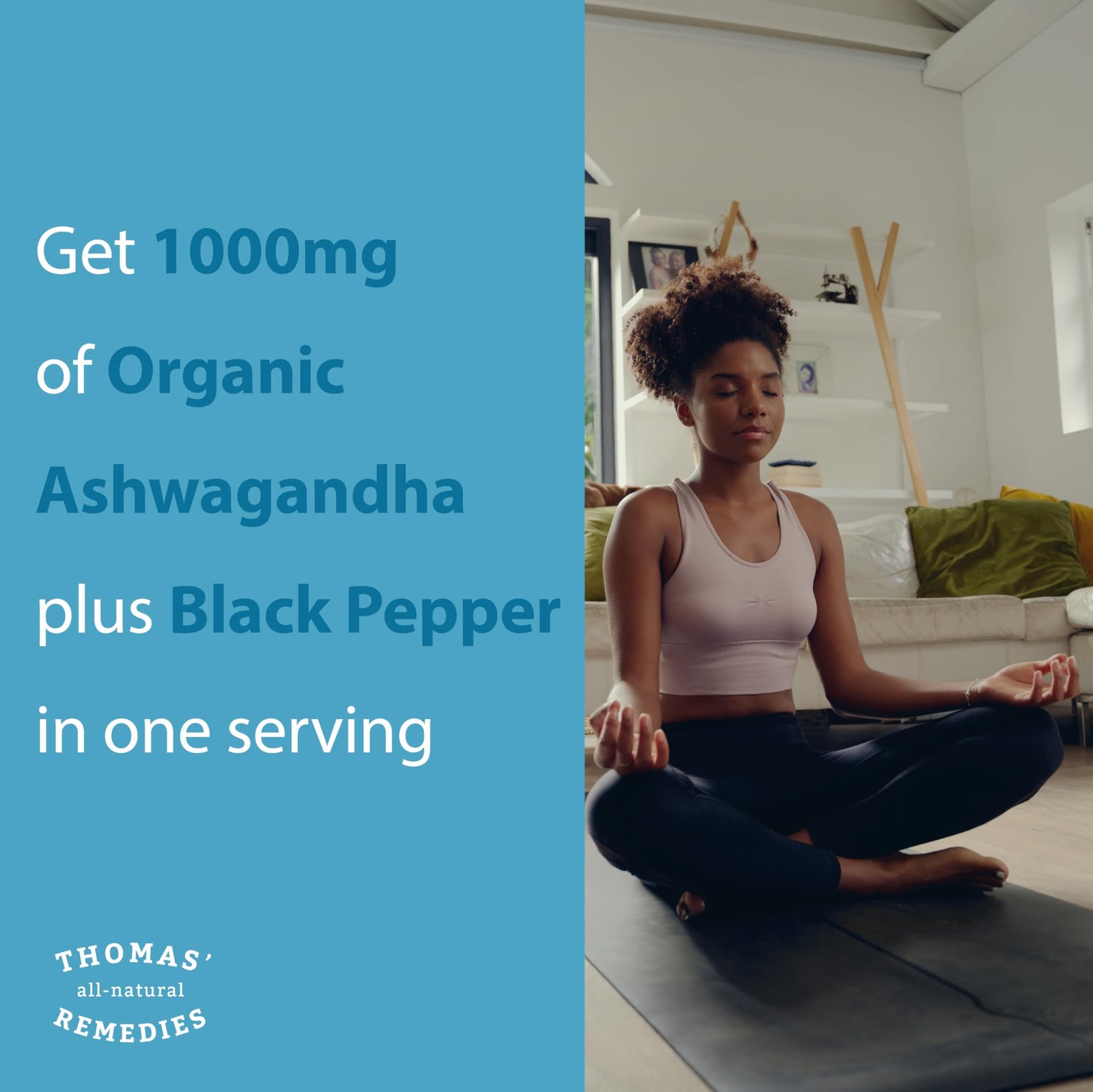 Thomas' Organic Ashwagandha 1000mg – Stress & Mood Support