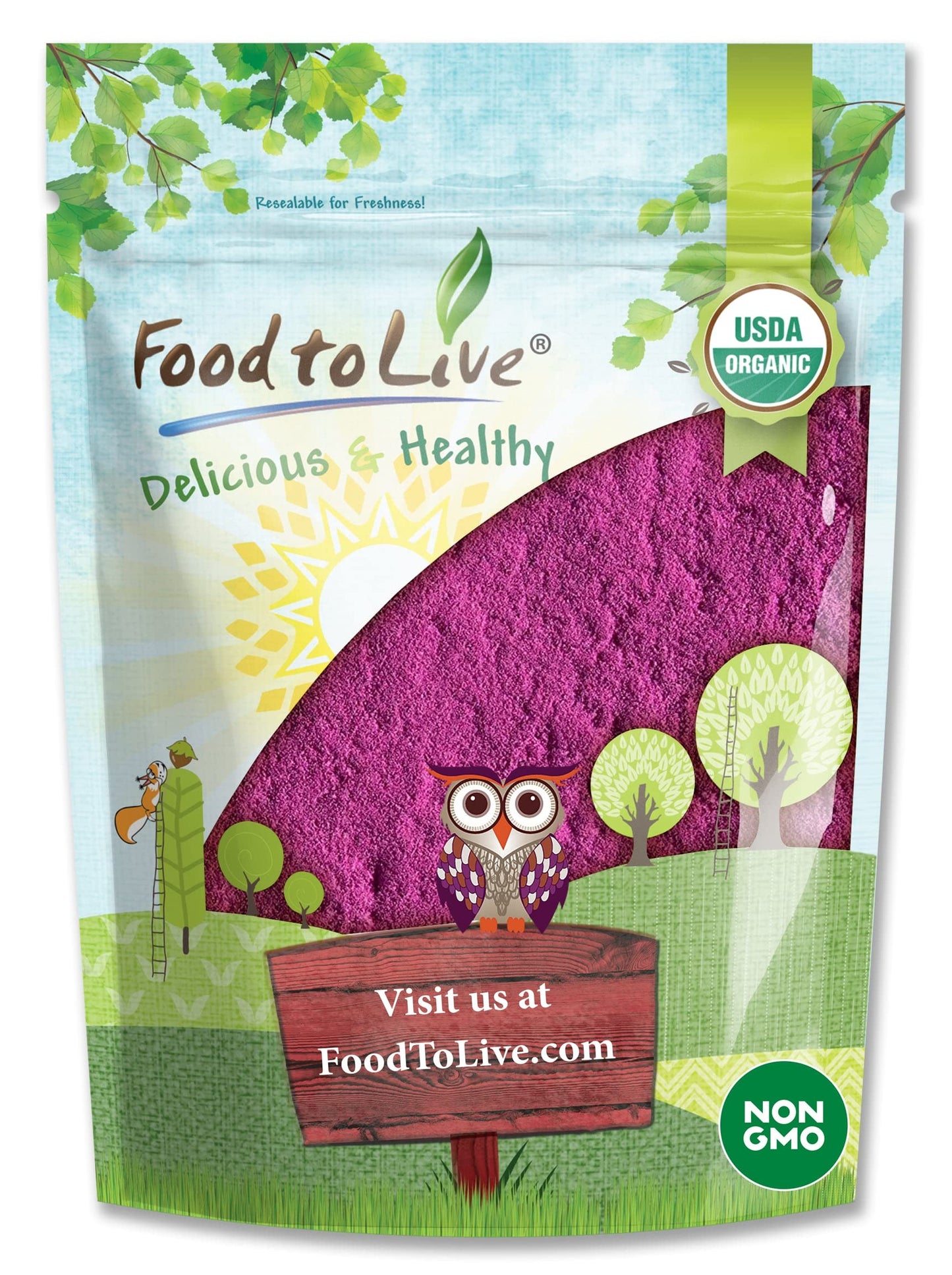 Organic Black Currant Juice Powder 4 lb – Non-GMO, Raw, Kosher, Vegan | Food to Live