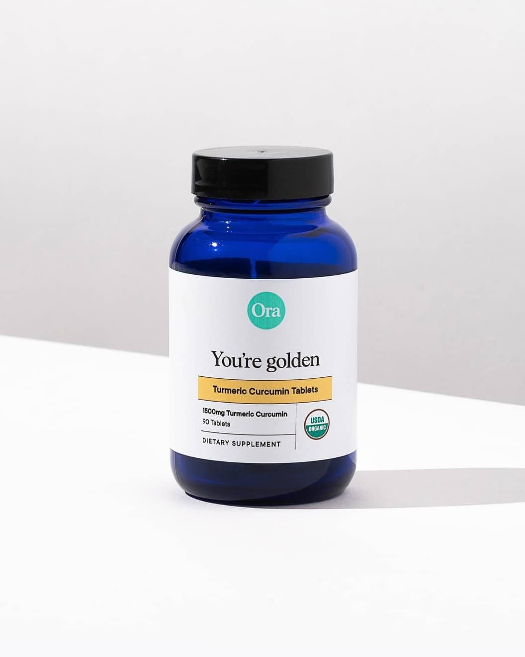 Ora Organic Turmeric Curcumin with Piperine – 90 Vegan Tablets | Joint & Heart Health