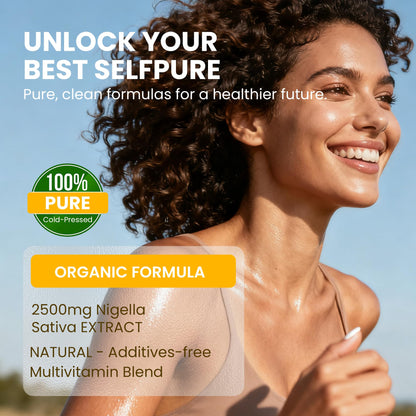 Organic Black Seed Oil Multivitamin Drops with D3, K2 & C | 2 oz (60 ml) Vegan, Gluten-Free