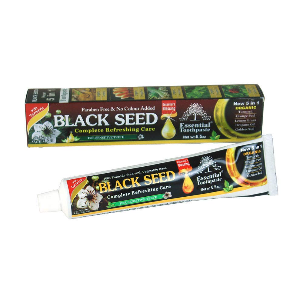 Organic Black Seed Toothpaste 5-in-1 – Fluoride Free & Vegetable-Based for Sensitive Teeth