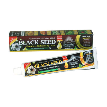 Organic Black Seed Toothpaste 5-in-1 – Fluoride Free & Vegetable-Based for Sensitive Teeth