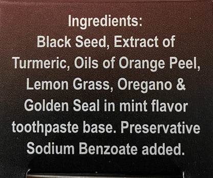 Organic Black Seed Toothpaste 5-in-1 – Fluoride Free & Vegetable-Based for Sensitive Teeth