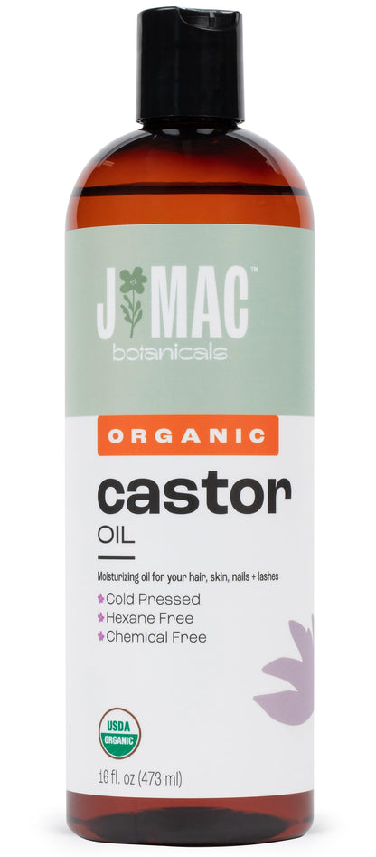 Organic Castor Oil – Cold Pressed 16 oz, BPA Free & Hexane Free | USDA Organic