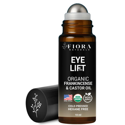 Organic Castor Oil & Frankincense Roll-On – Hexane-Free Eye Oil | Fiora Naturals