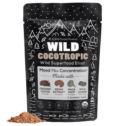 Organic Cocotropic Mushroom Hot Cocoa – Sugar Free, Reishi & Chaga, 16oz
