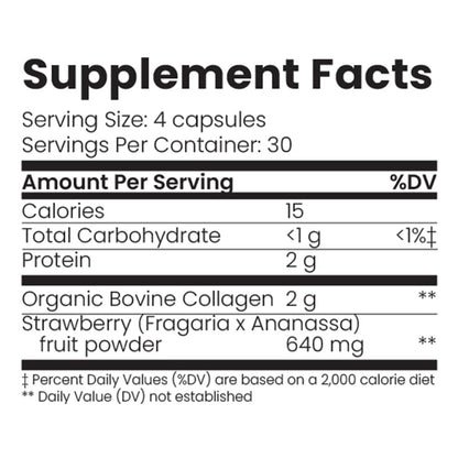 Organic Collagen Australia – Beauty Brilliance Strawberry Capsules, 120 Count