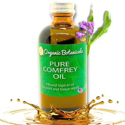 Organic Comfrey Leaf Infused Oil – Skin Care for Joints, Back & Muscles (4 oz) | Certified Organic