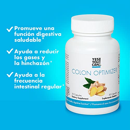 Yes You Can! Probiotics Colon Optimizer - Digestive Health, Ginger & Peppermint, 30 Capsules (2 Pack)