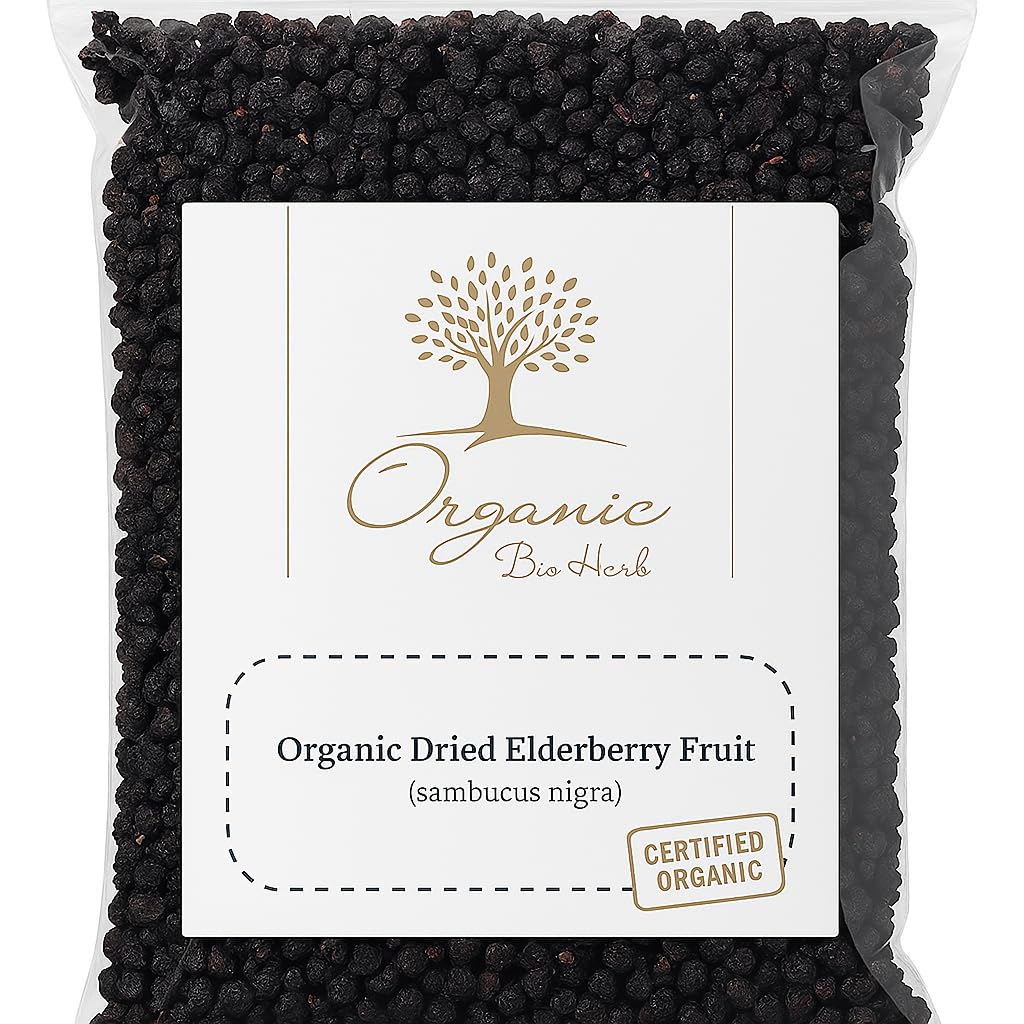 Organic Dried Elderberry Fruit (Sambucus Nigra) 6 oz - Organic Bio Herbs