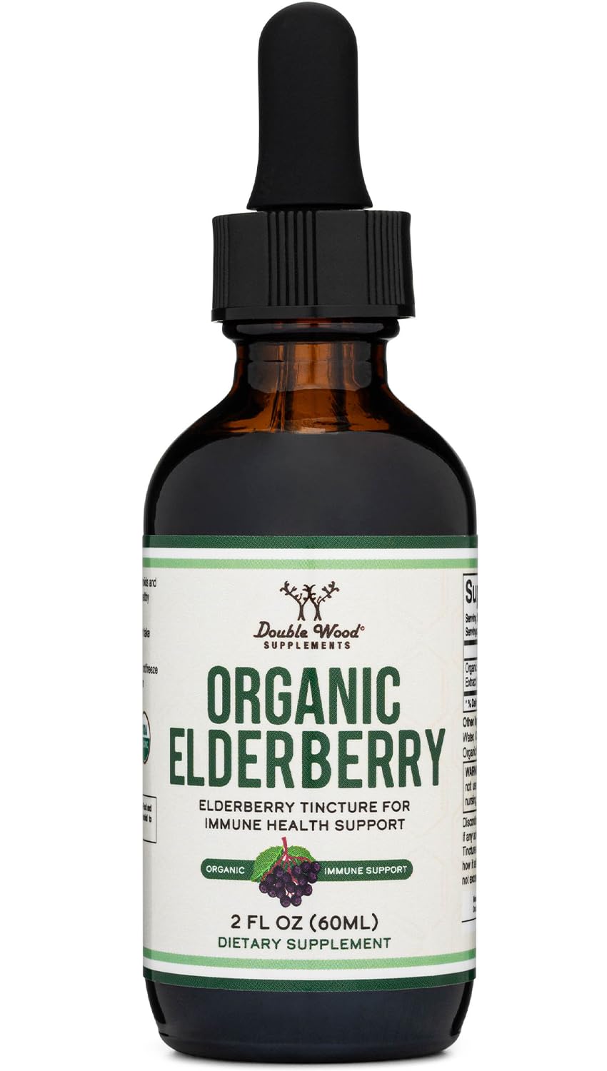 Organic Elderberry Liquid 2 oz - Immune Support | Double Wood