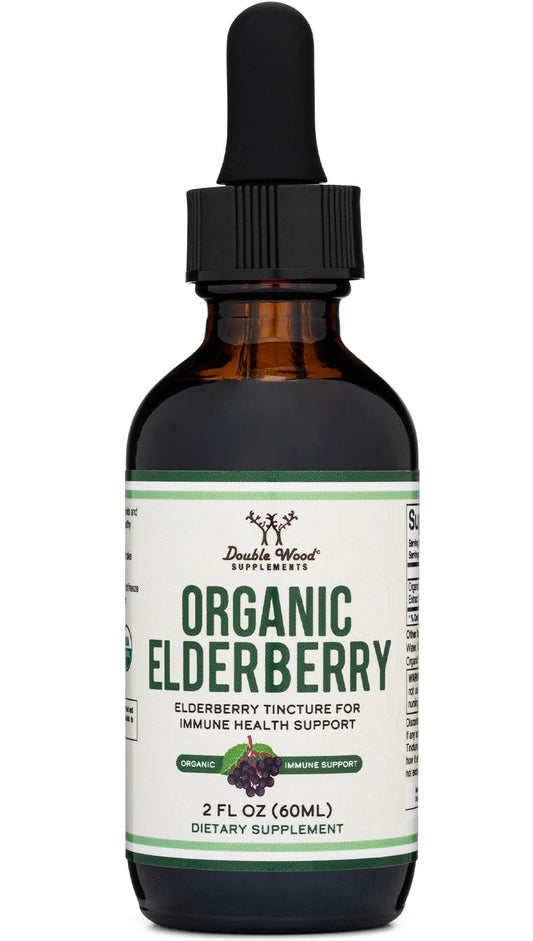 Organic Elderberry Liquid 2 oz - Immune Support | Double Wood BritishVita | Premium UK Vitamins & Wellness Supplements