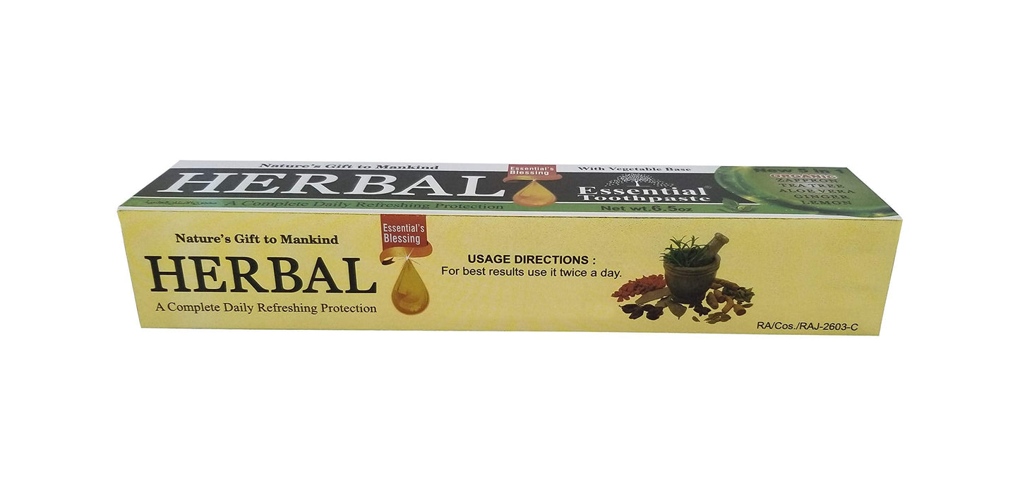 Organic Essential Palace Herbal Toothpaste – 5 in 1, Non Fluoride, Vegetable Base