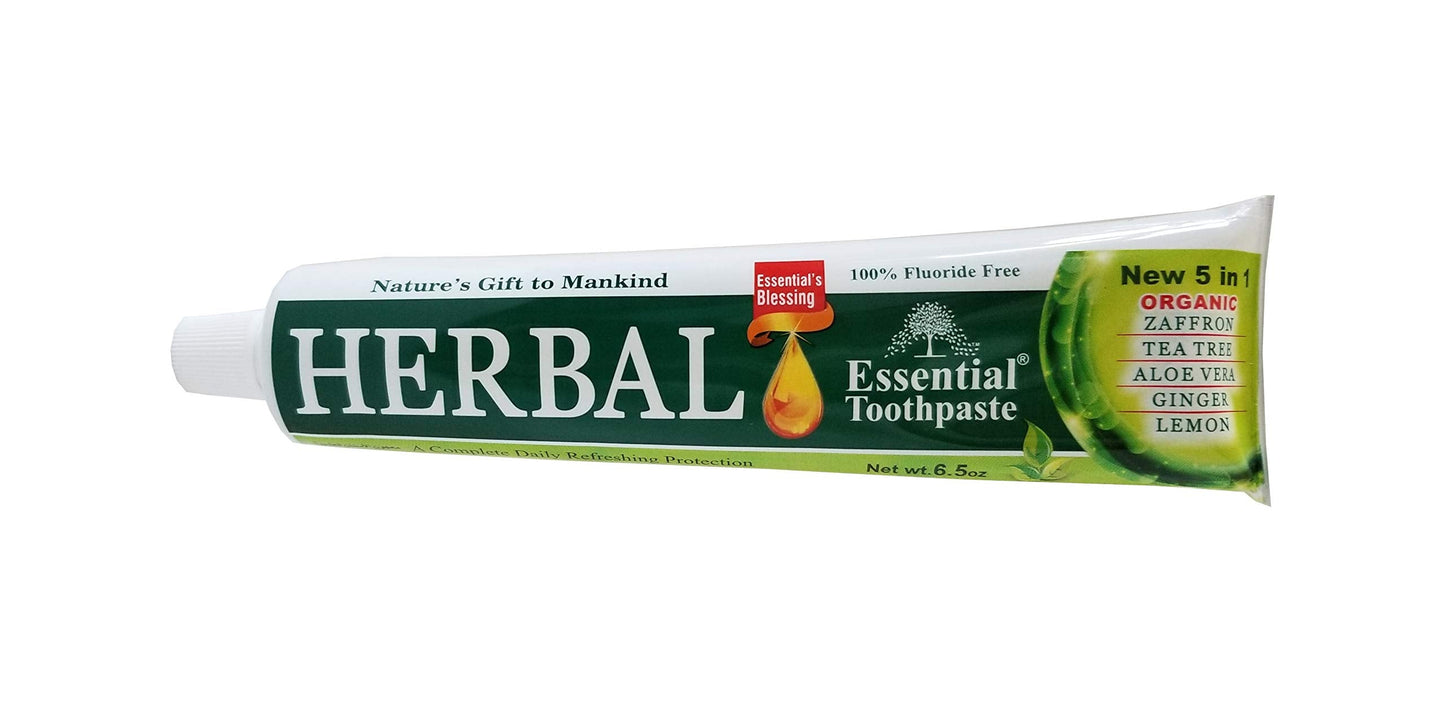 Organic Essential Palace Herbal Toothpaste – 5 in 1, Non Fluoride, Vegetable Base