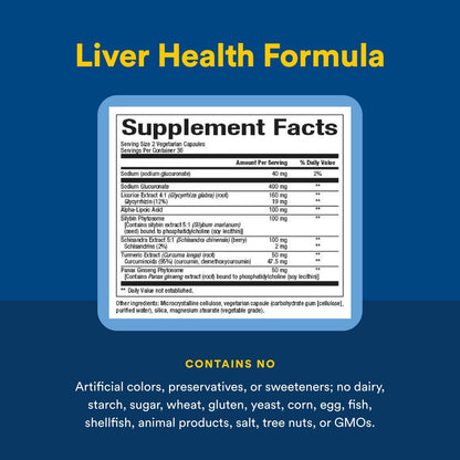 Natural Factors Liver Health Formula – Liver Support with Licorice, Turmeric & Schisandra (60 capsules)