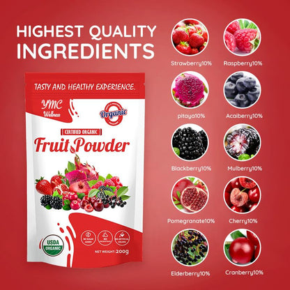 Organic Superfood Fruit Powder Smoothie & Juice Mix – Antioxidants, Digestive Health, Immune Support