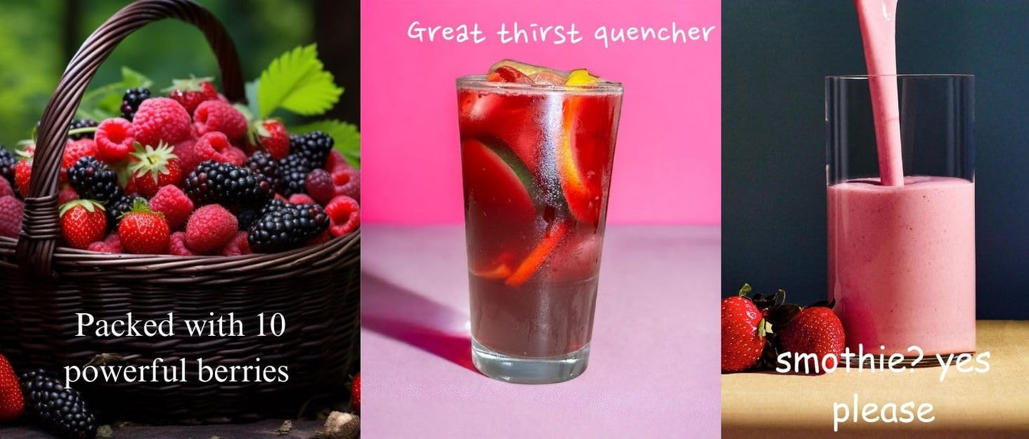 Organic Superfood Fruit Powder Smoothie & Juice Mix – Antioxidants, Digestive Health, Immune Support