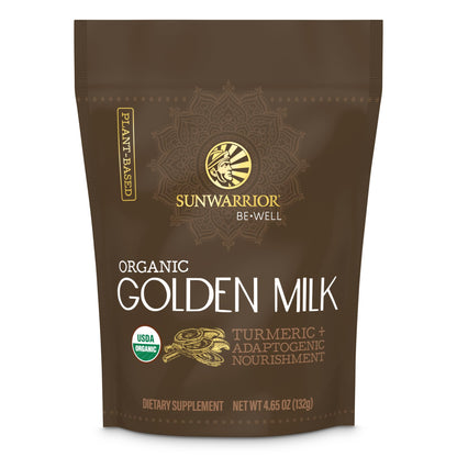 Organic Golden Milk Powder Ashwaghanda Turmeric Curcumin 90g pouch (30 srv)