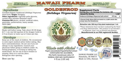 Goldenrod Glycerite 2 oz – Organic, Alcohol-Free Liquid Extract