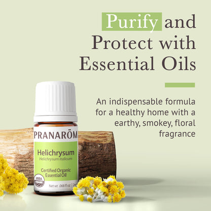 Pranarom Helichrysum Essential Oil 2ml – USDA Organic, Pure Therapeutic Grade