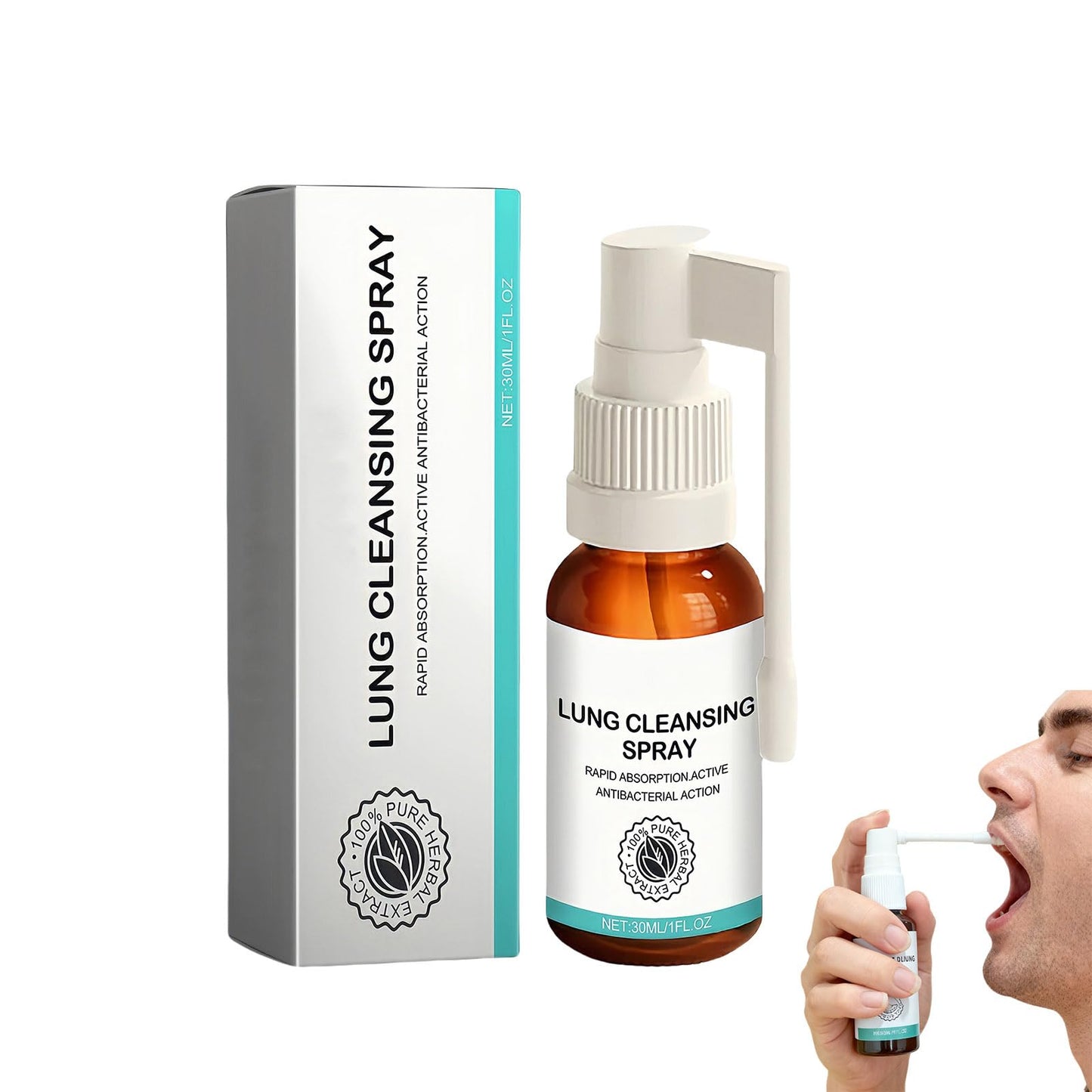 Organic Herbal Lung Cleansing Spray | Breath Easy, Mucus Relief