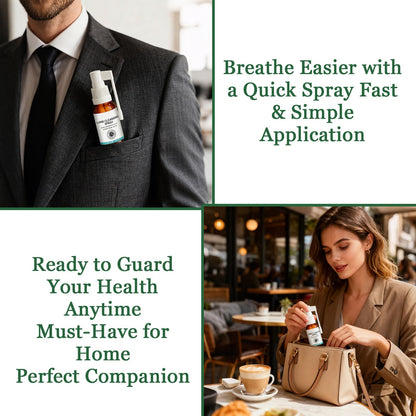 Organic Herbal Lung Cleansing Spray - Breath Easy & Mucus Relief (3pcs)