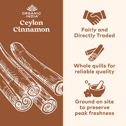 Organic India Ceylon Cinnamon Supplement | Cinnamon Capsules