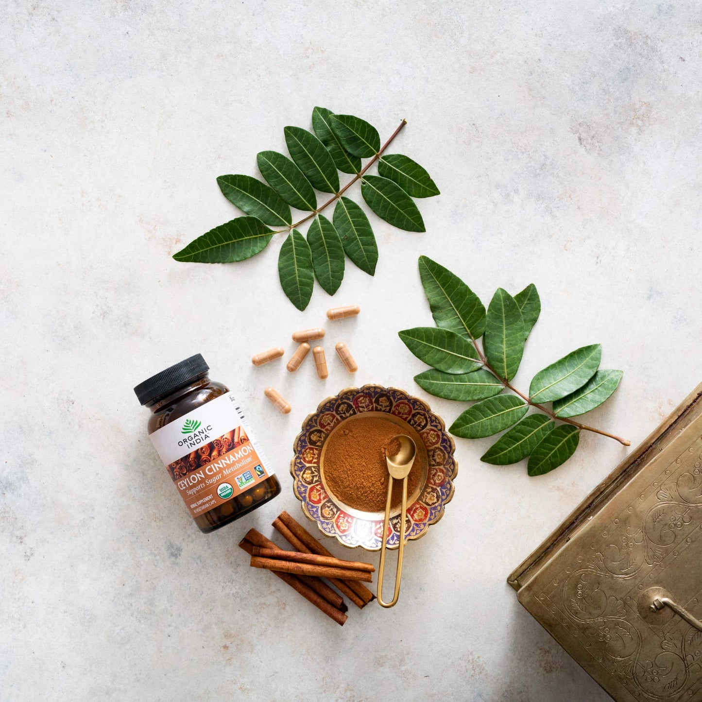 Organic India Ceylon Cinnamon Supplement | Cinnamon Capsules