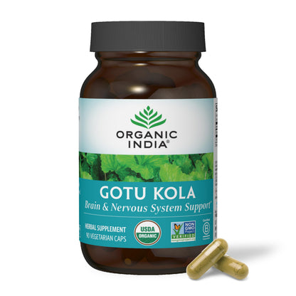 Organic India Gotu Kola - Centella Asiatica | Brain Support, 90 Caps