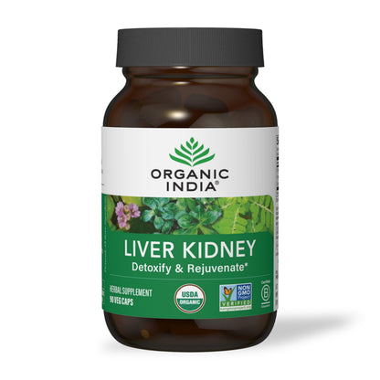 Organic India Liver Kidney Cleanse Detox Repair – Herbal Supplement (90 Capsules) | Vegan | USDA Organic