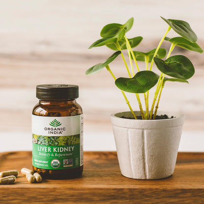 Organic India Liver Kidney Cleanse Detox Repair – Herbal Supplement (90 Capsules) | Vegan | USDA Organic