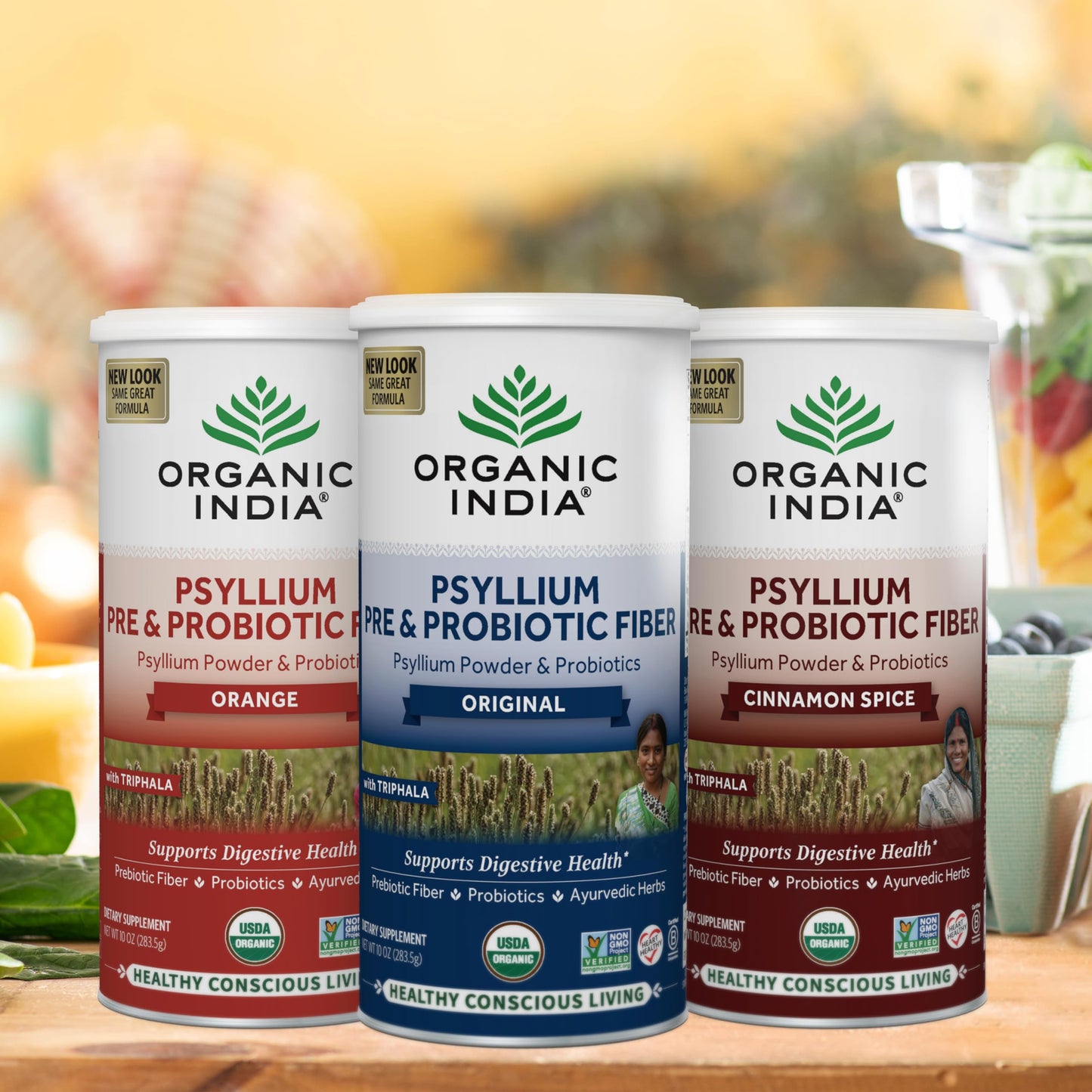 Organic India Psyllium Husk Powder – Probiotic Fiber, Organic, Vegan, Gluten Free, 10 oz