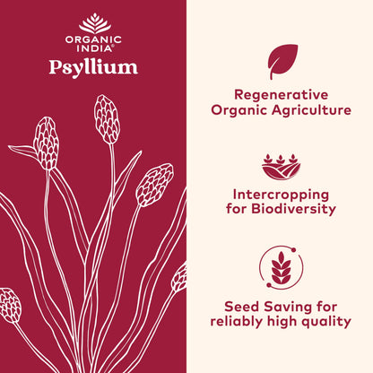 ORGANIC INDIA Psyllium Whole Husk Fiber – Digestion Support, Vegan, Gluten-Free, USDA Organic (12 oz)