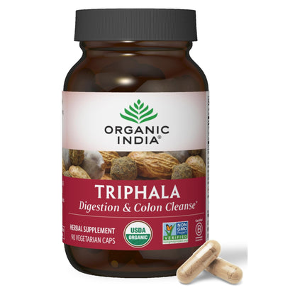 Organic India Triphala Capsules – Digestive & Immunity Support, 90 Veg Capsules