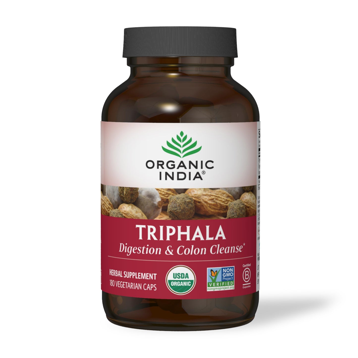Organic India Triphala Capsules - Digestive & Immune Support, 180 Capsules