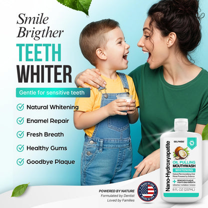 Nano-Hydroxyapatite Oil Pulling Mouthwash – Teeth & Gums, Organic